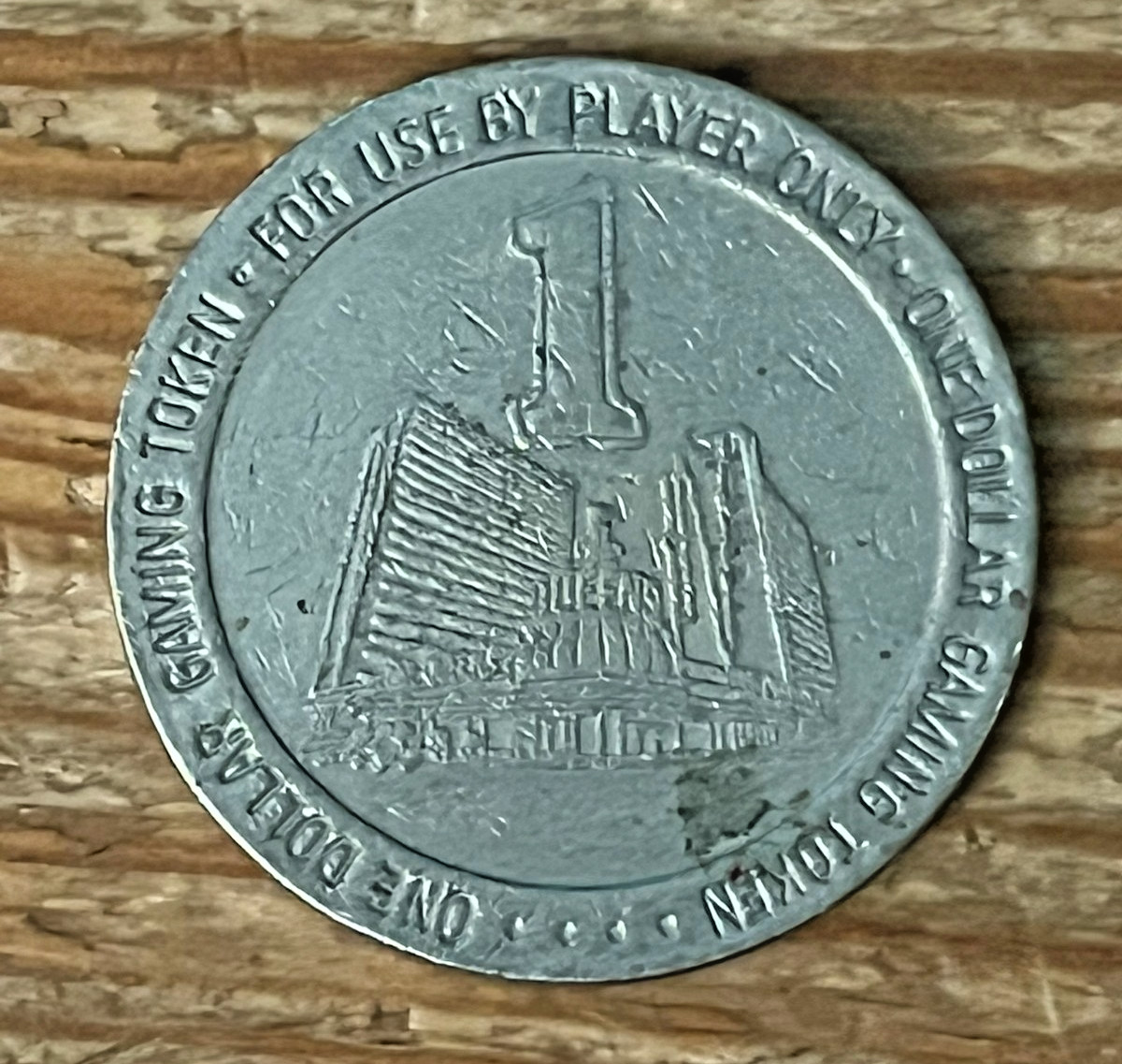 Four Queens Casino Chip Vintage 1989 Silver Coin Token Downtown Las Vegas