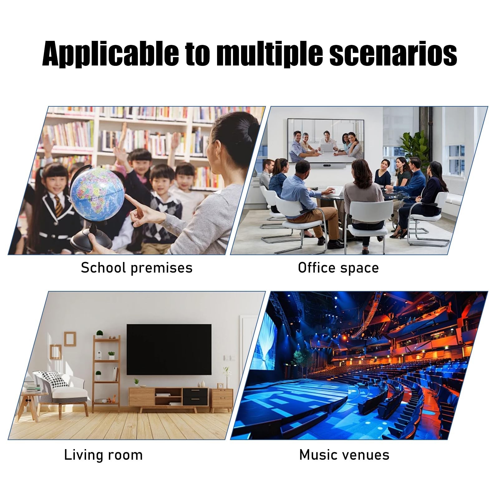 Heavy Duty Audio Rack Tower, Av Media Player Stand with Wooden Shelves, Black...