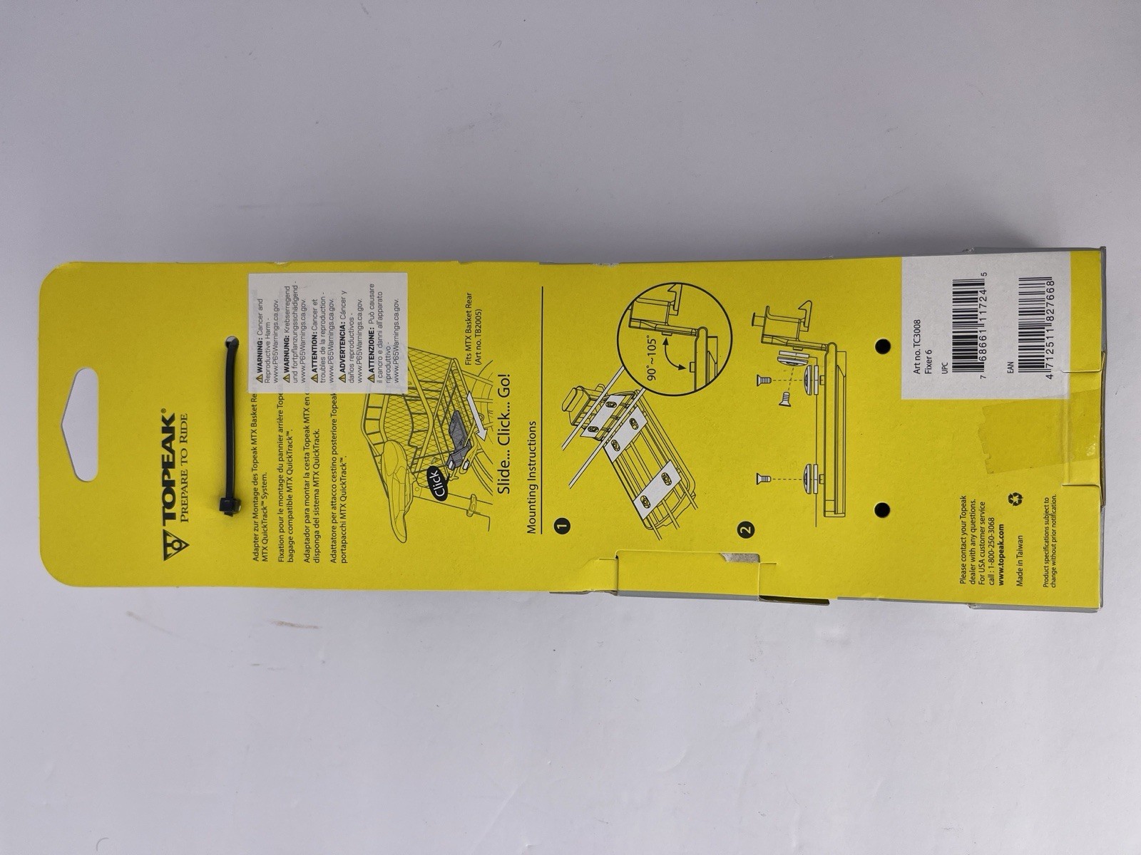 Topeak MTX Rear Bike Basket - Heavy-Duty Steel Welded Wire Rack w/ QuickTrack