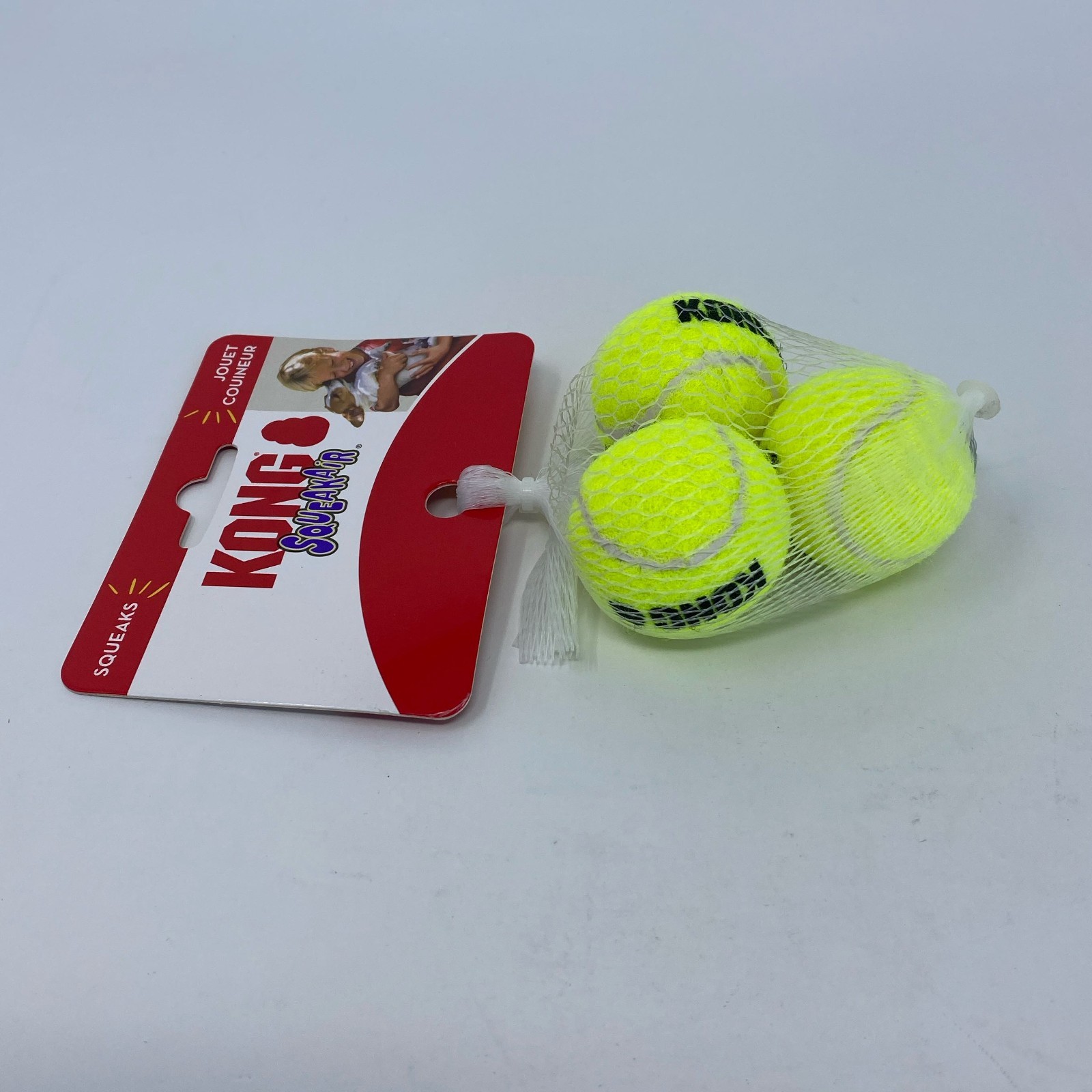 KONG SqueakAir Balls Dog Toy XS 3-Pack - Neon Yellow Tennis Balls