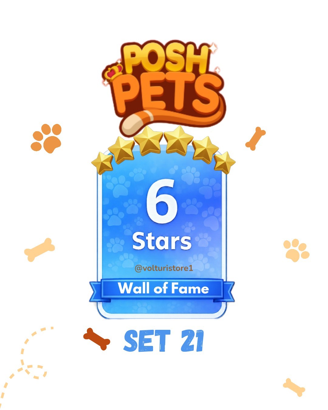 Wall Of Fame Set 21 Monopoly_go_stickers 6 Star⚡️fast delivery⚡️