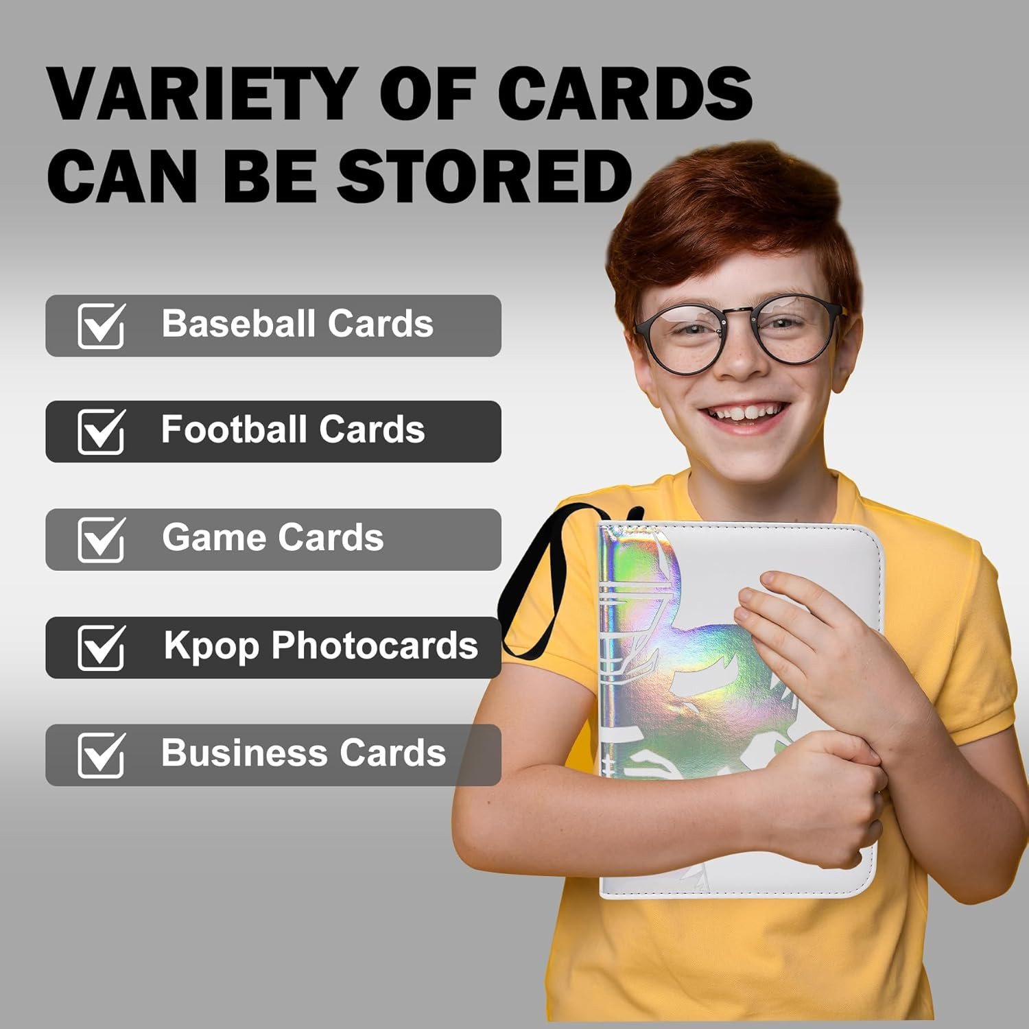 400 Pocket Football Card Binder Removable Sleeves Zipper Album Silver 2025-2026