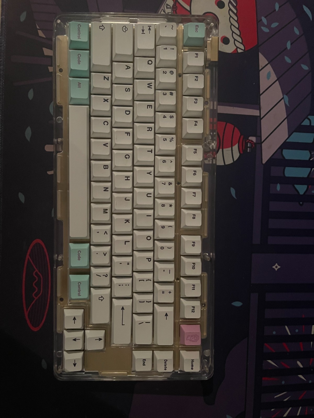 Built Custom Mechanical Gaming Keyboard Idabao ID80 Crystal, 75% keyboard brass