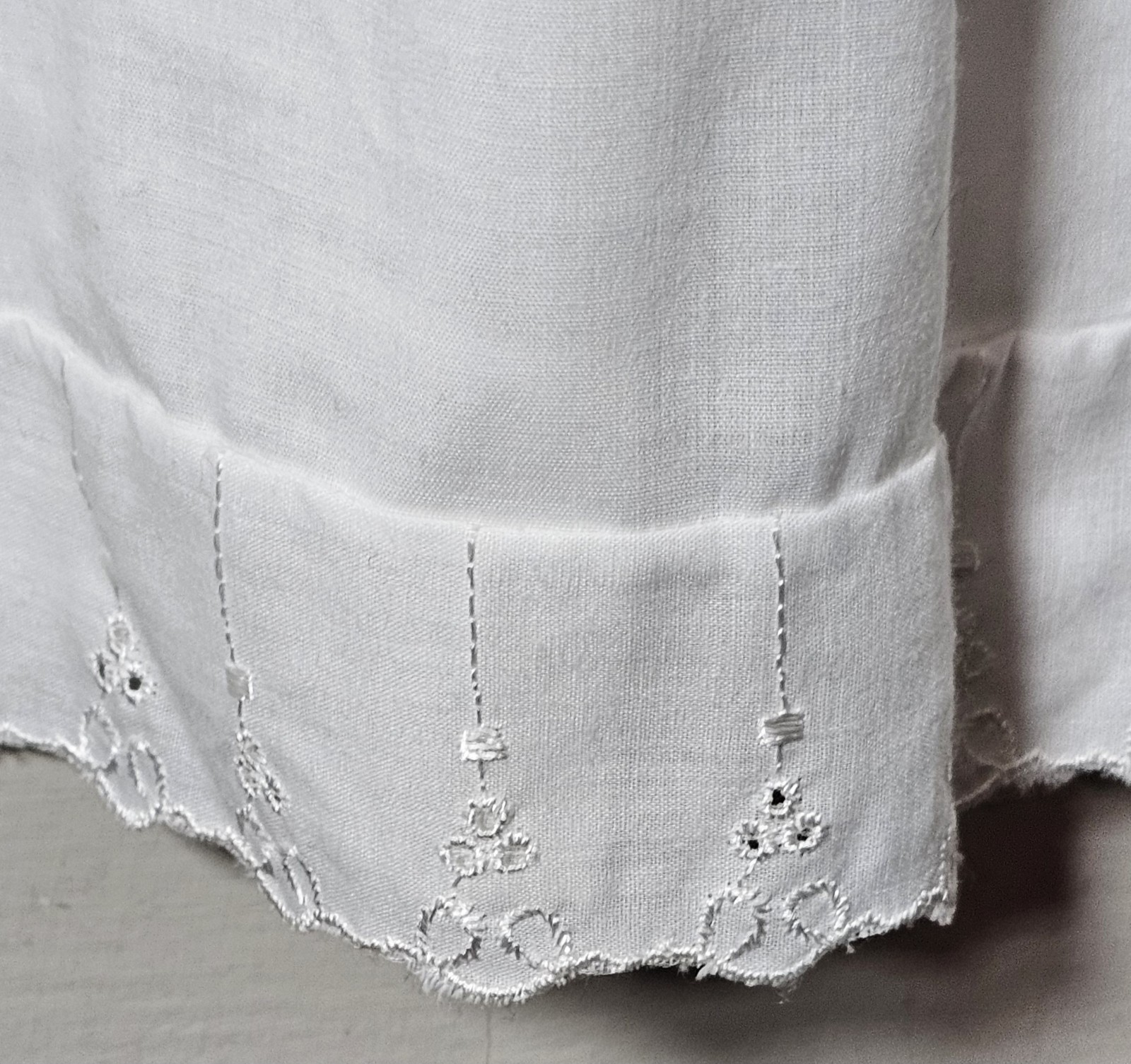 Slip Dress Eyelets Embroidered Lace Trim Size XS Fairy Coquette Feminine Dainty