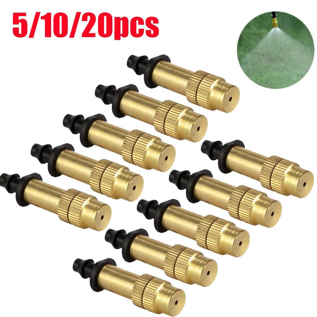 5/10/20PCS Adjustable Misting Nozzles Spray Sprinkler Set for Garden