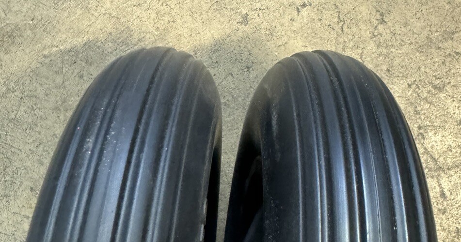 TWO 8" x 2" (200x50) Caster Tire Wheels Jazzy & Jet Wheelchairs 8x2 BLACK 608z