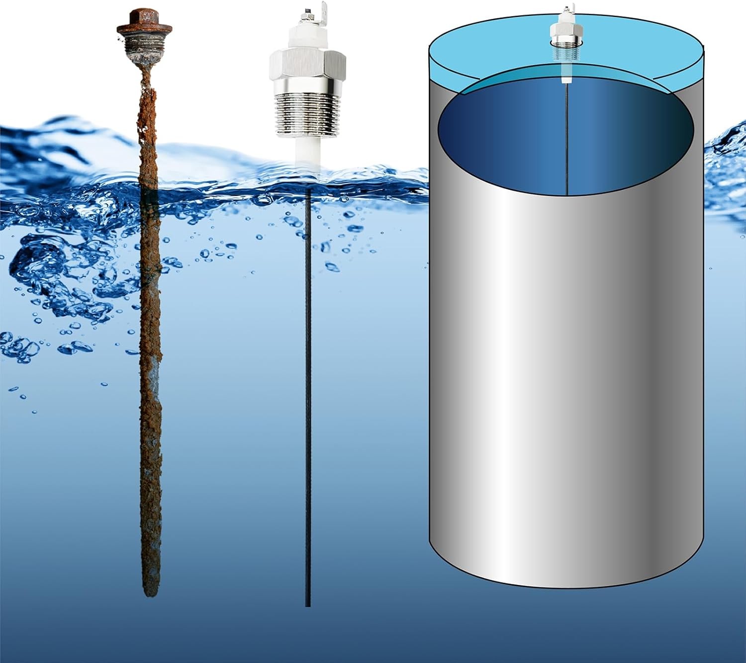 Powered Anode Rod for Water Heater Tank Electric Anode Rod for Hot Water Heater