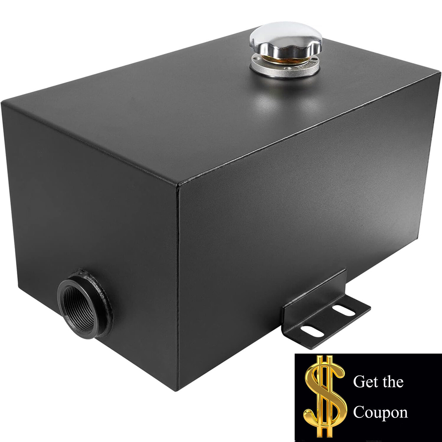 5 Gallon 14 Gauge Steel Hydraulic Fluid Reservoir Tank 1.5" Inlet 0.75" Outlet