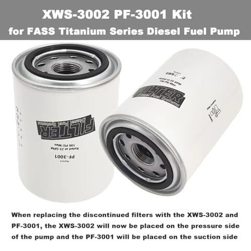 XWS-3002 PF-3001 Water Separator Fuel Filter kit for FASS Titanium Series FASS