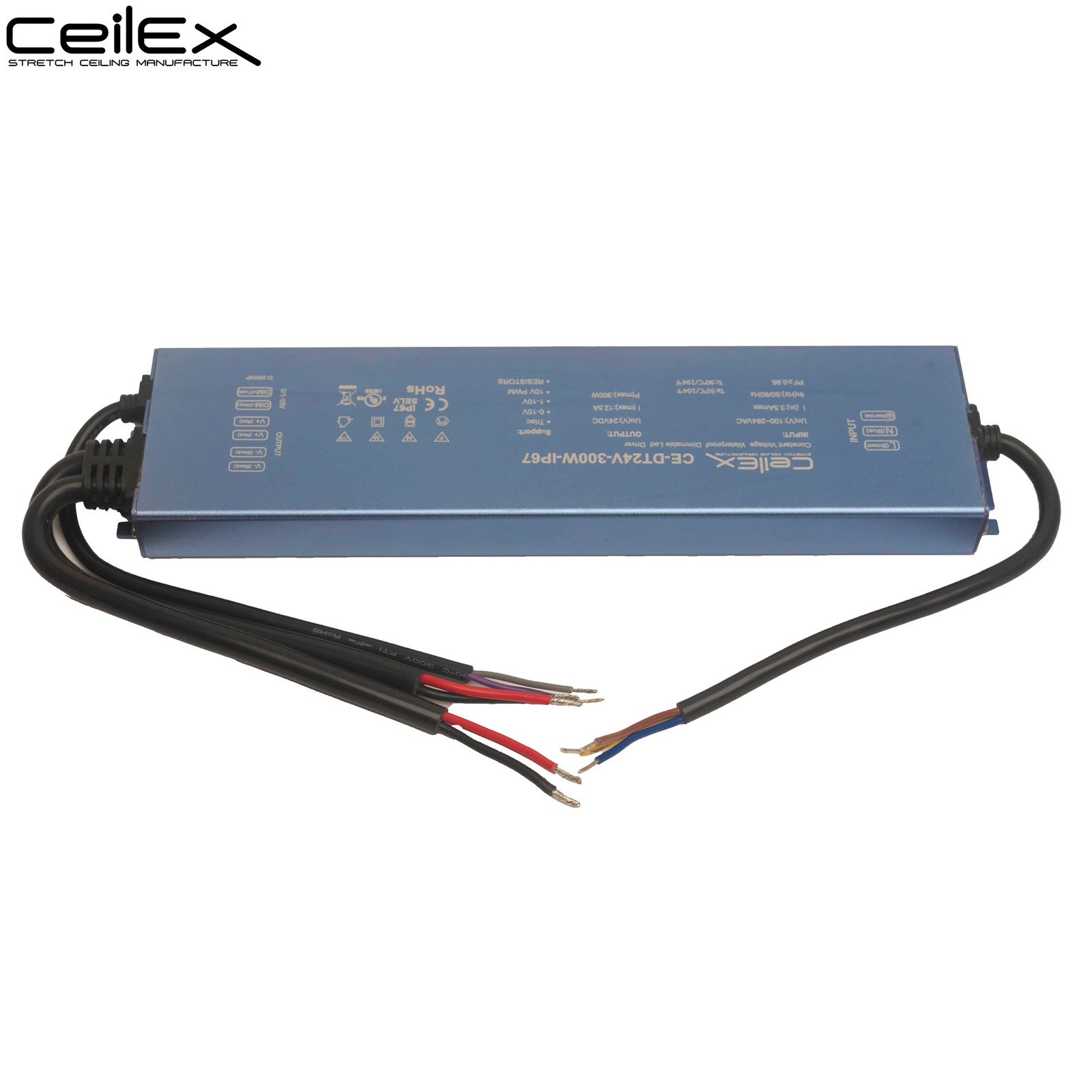 Dimmable TRIAC LED Driver 24V 300W IP67 Power Supply Transformer + UL Listed