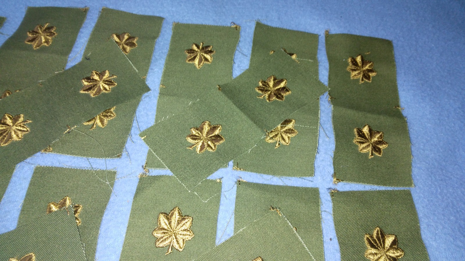 LOT OF 20 PAIRS - U.S. ARMY SUBDUED MAJOR Badge Sew-On PATCHES - NEW