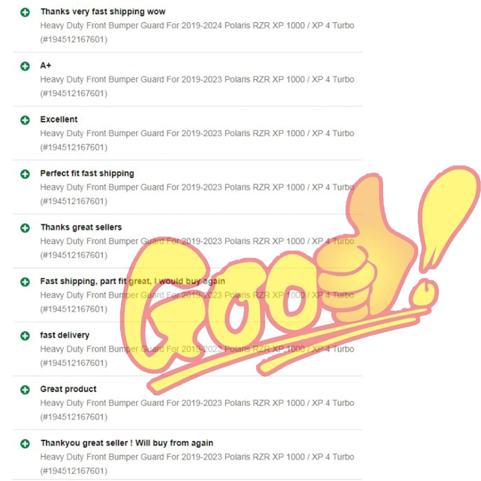 Heavy Duty Front Bumper Guard For 2019-2023 Polaris RZR XP 1000 / XP 4 Turbo