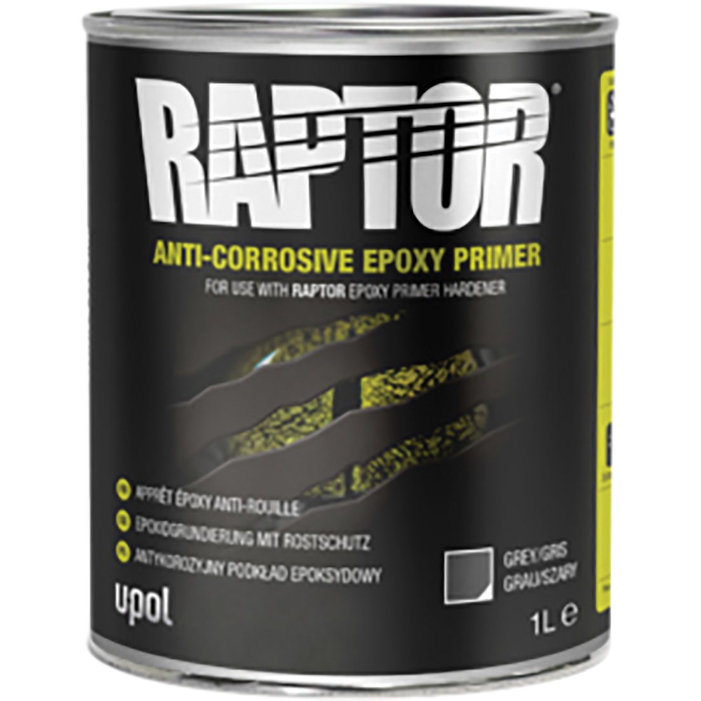 RAPTOR ANTI-CORROSIVE EPOXY PRIMER, GRAY, 1 LITER UPL-UP4832