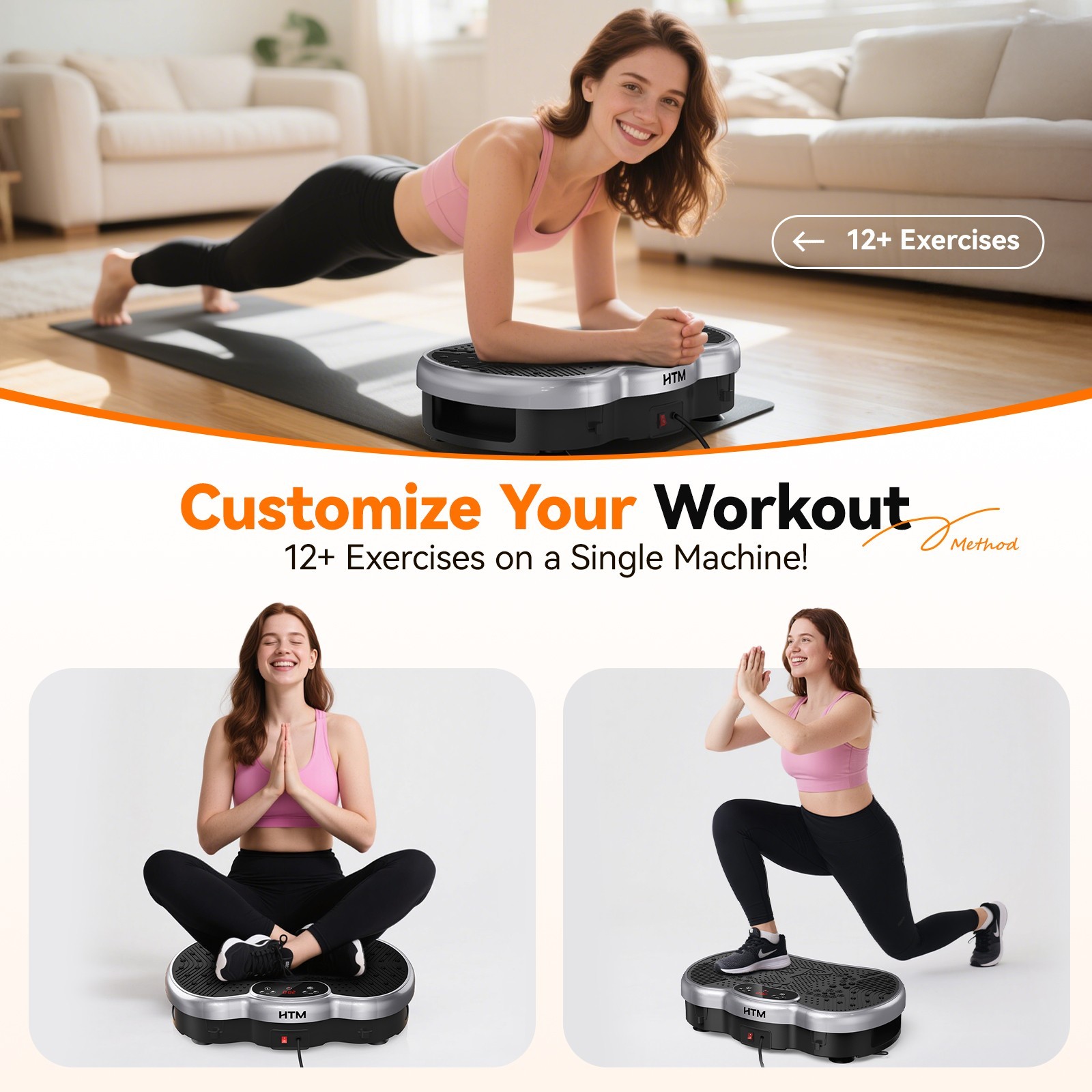 Vibration Plate Fitness Platform Exercise Machine Vibrating Shaking Full Body