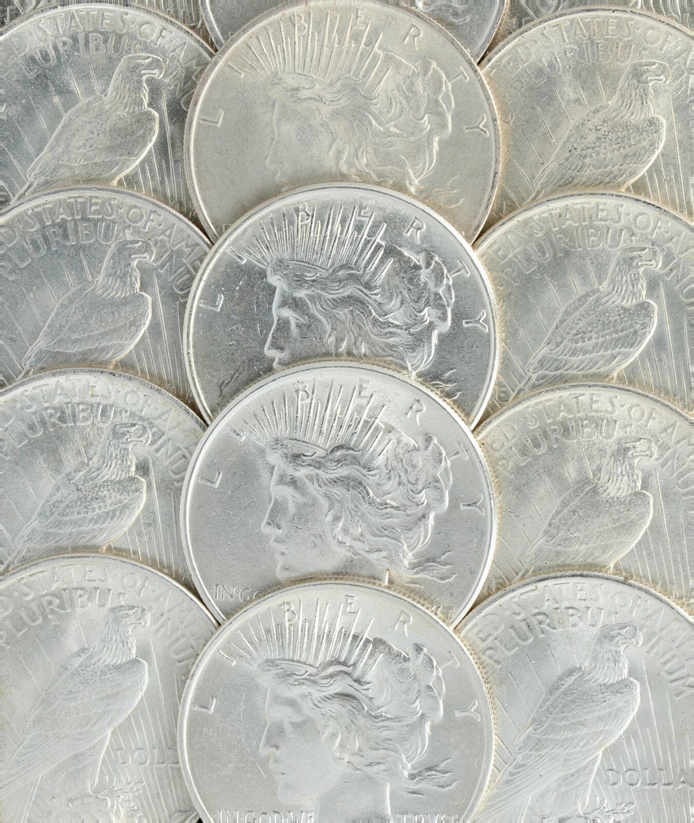 1924/1925 Silver Peace Dollar BU Lot of 5 S$1