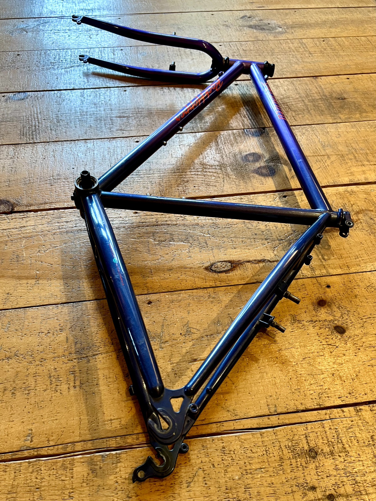 Vintage 90s Specialized Rock Hopper 18" Steel Mountain Bike Frame Purple Fade