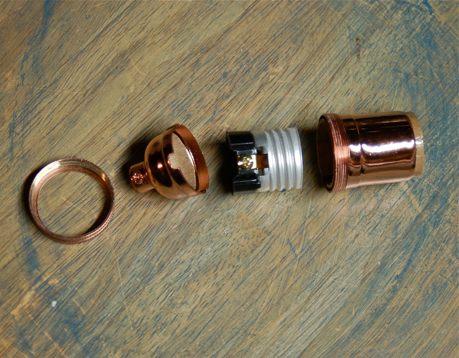 Solid Brass Light Socket, Keyless, Vintage Industrial Lamps Pendants, 6 Options