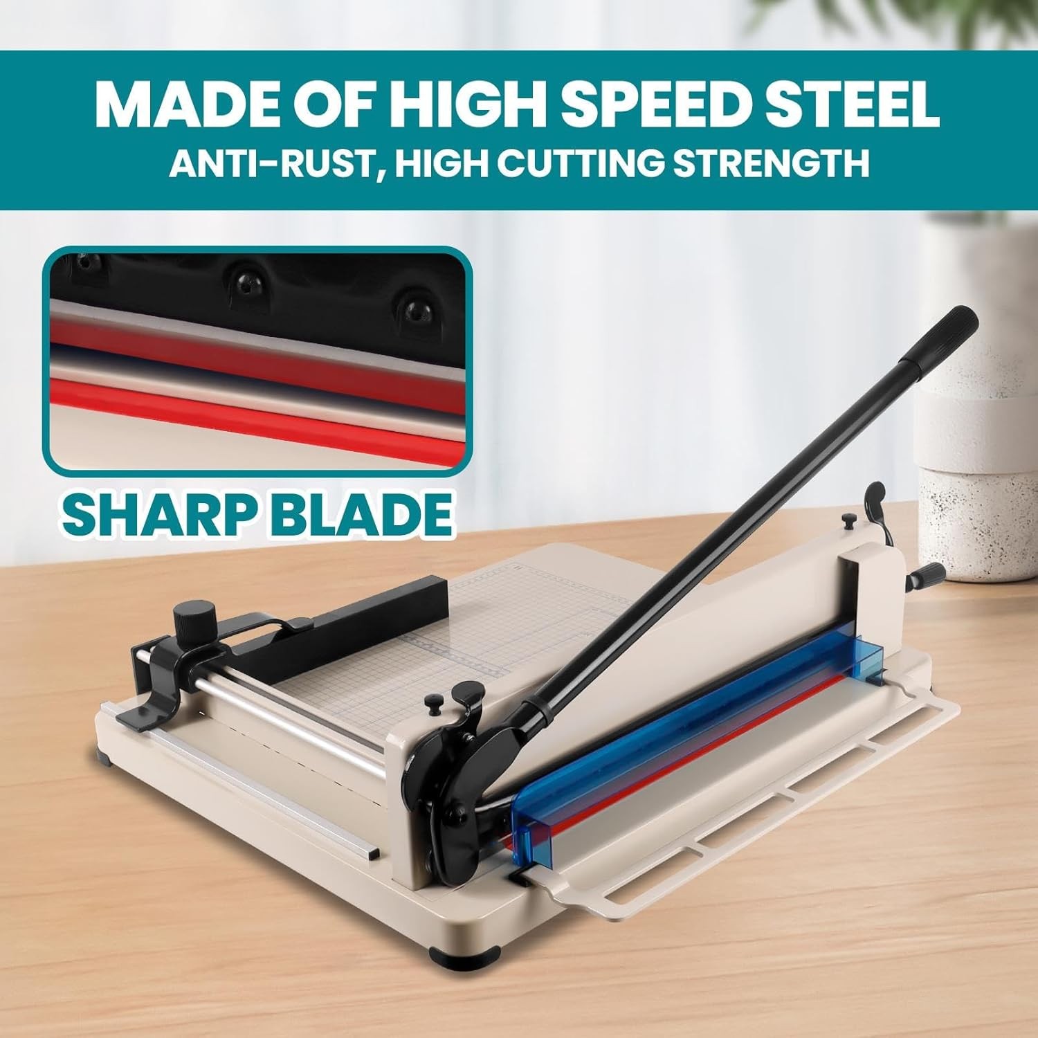 17"Heavy Duty Guillotine Paper Cutter,A3 Manual Paper Trimmer 400 Sheet Capacity