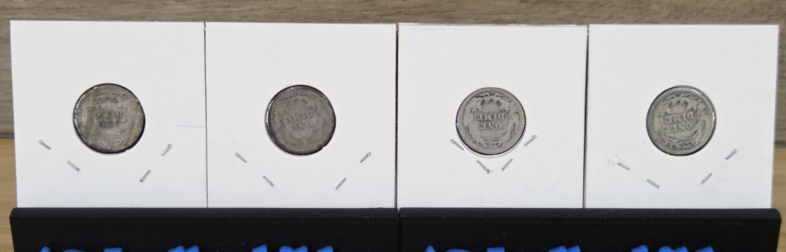 Barber Dimes lot 4 Count. 1906D, 1909 1911 and 1914.