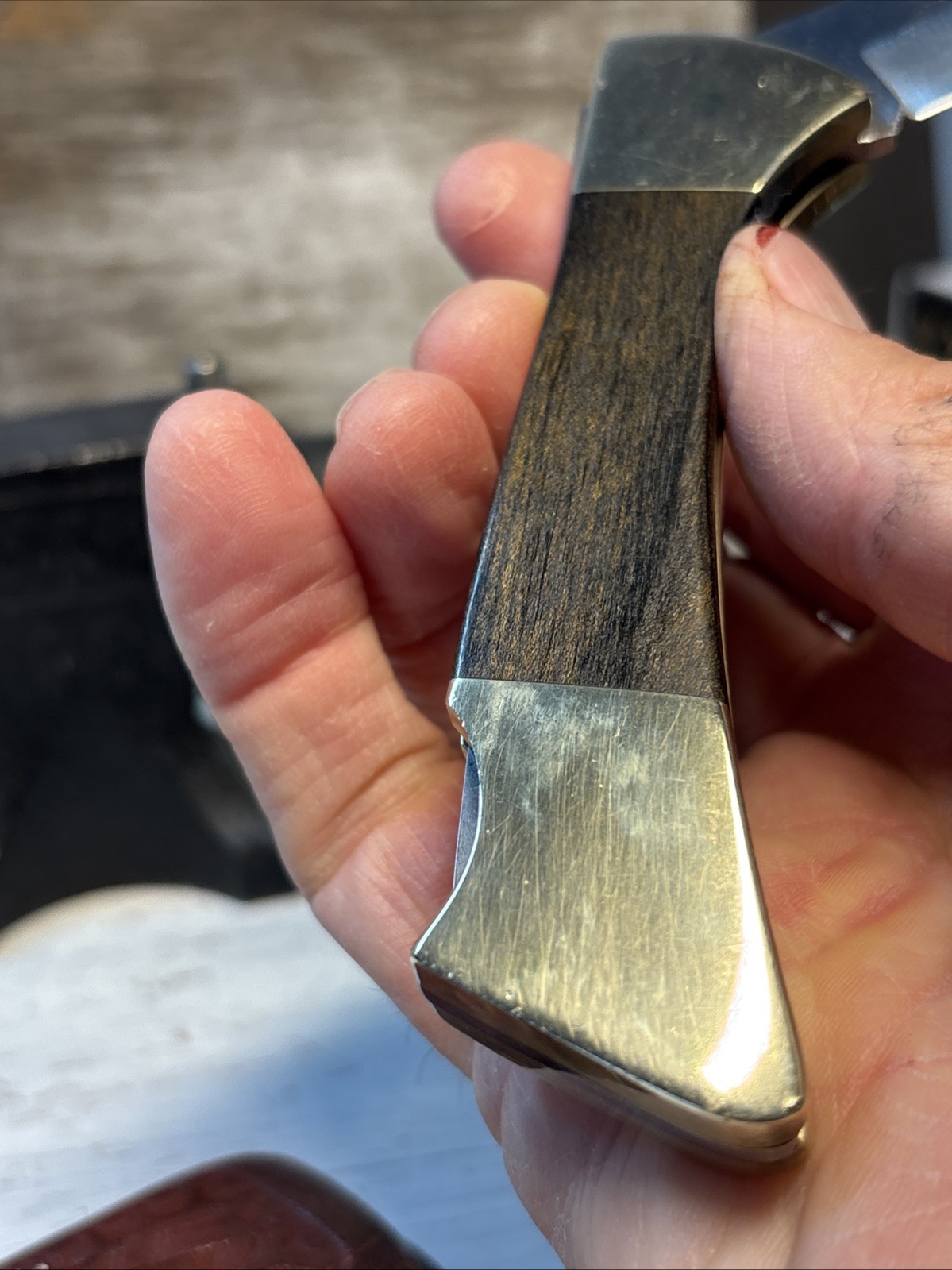 1992 Case XX USA 58L SS Mako Lockback Folding Hunting Knife w/ Leather Sheath