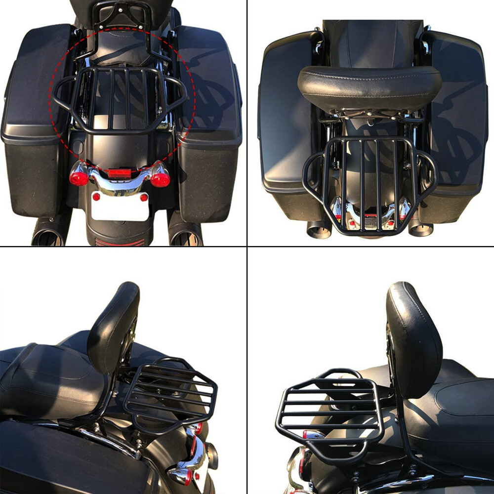 Detachable 2-Up Luggage Rack For Harley Touring Road King Street Glide 2009-2024