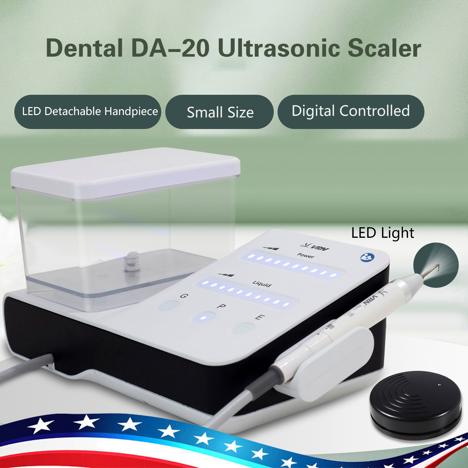 LED Dental Portable Ultrasonic Piezo Scaler + Bottle fit EMS Cavitron Handpiece