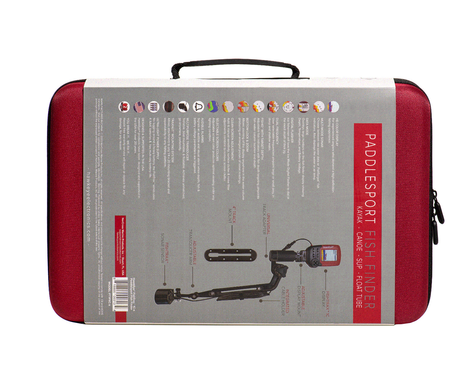 FishTrax 1C-k | PaddleSport Fish Finder With Carrying Case