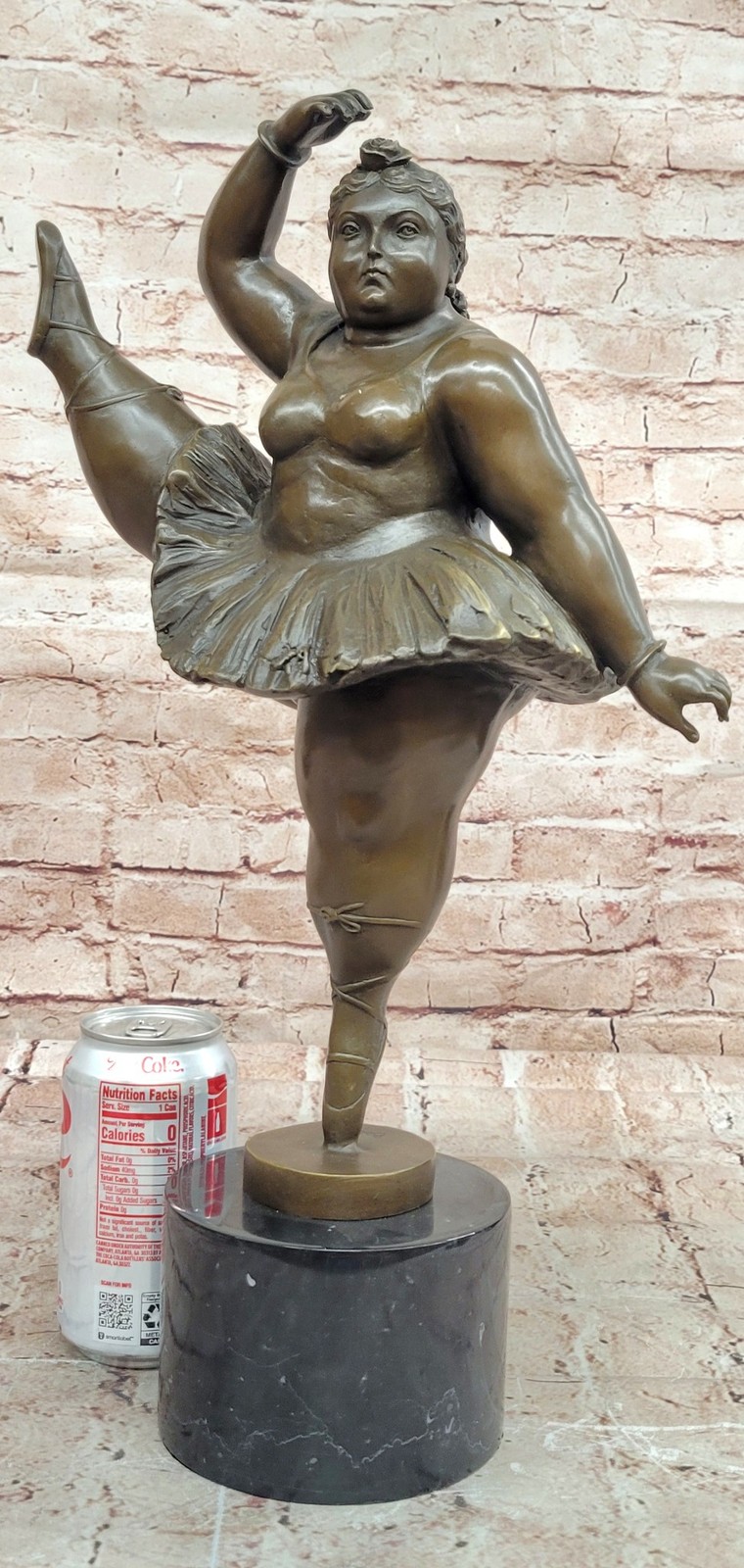 Fernando Botero Bronze Ballerina Statue Leg Up Figurine Hot Cast Artwork Gift NR