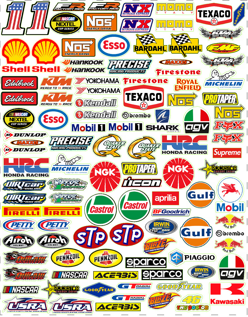 100 + Racing Decals Stickers Drag Race  Nascar High Quality Vinyl FREE SHIP