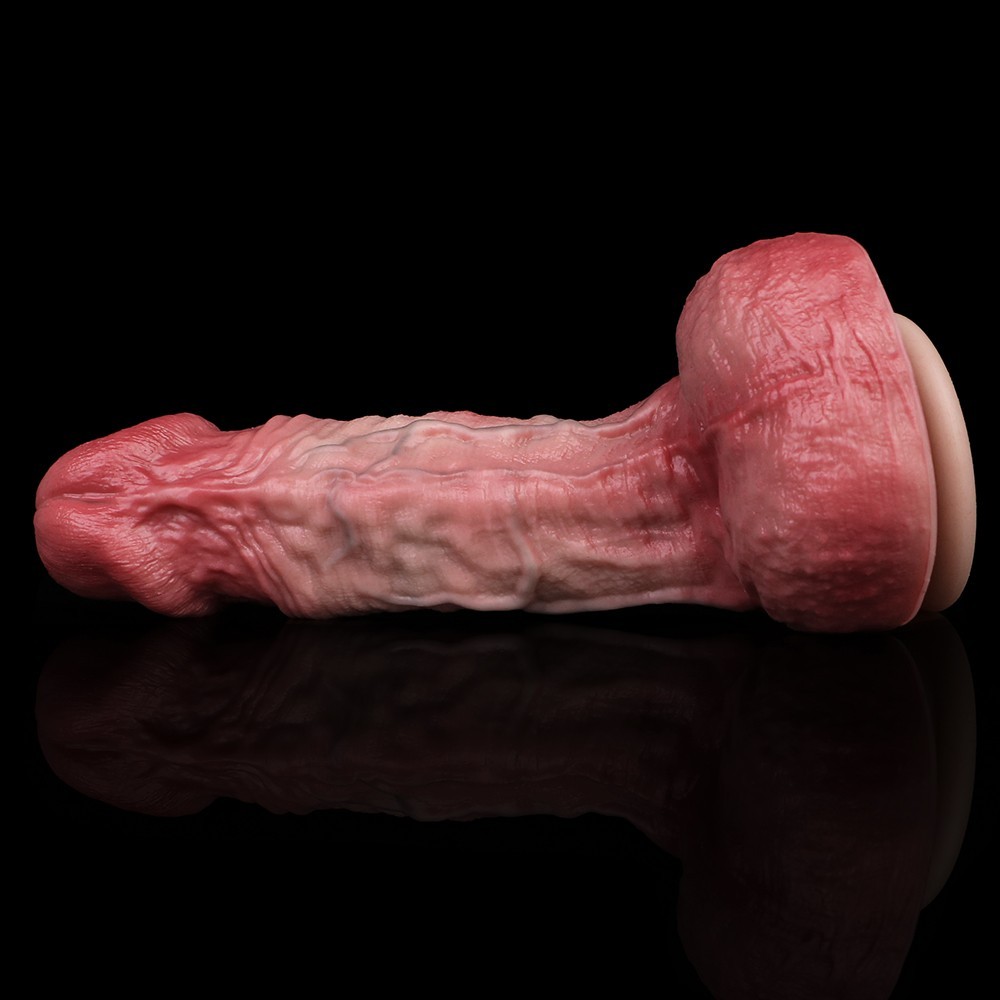 Double Layer Dildo Realistic Lifelike Big Real Dong Suction Cup Use Lubricant