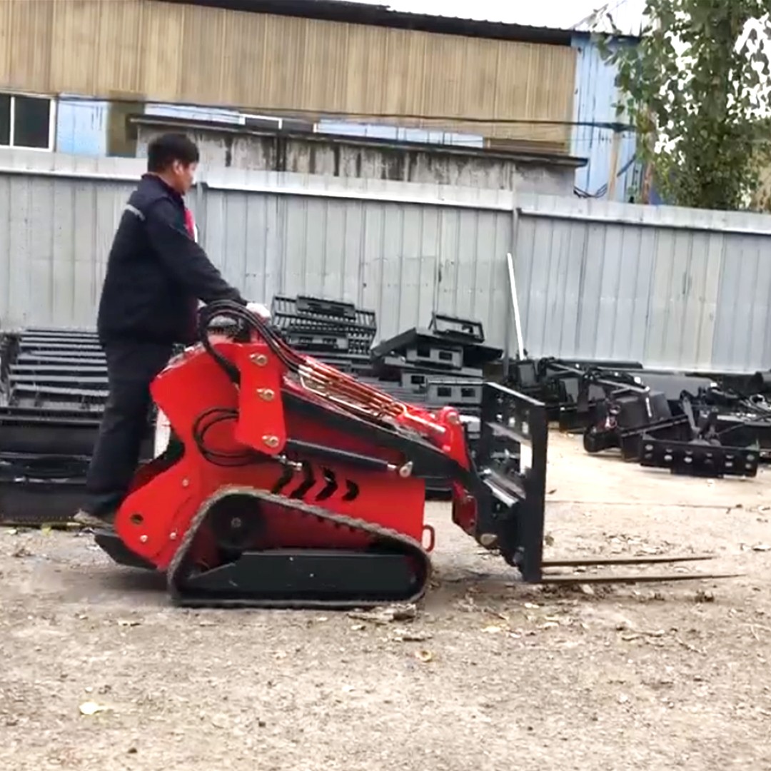 480 Tracked EPA 23HP 739cc Mini Skid Steer w/ Pallet Fork 12.7GPM 3-Pumps IN USA