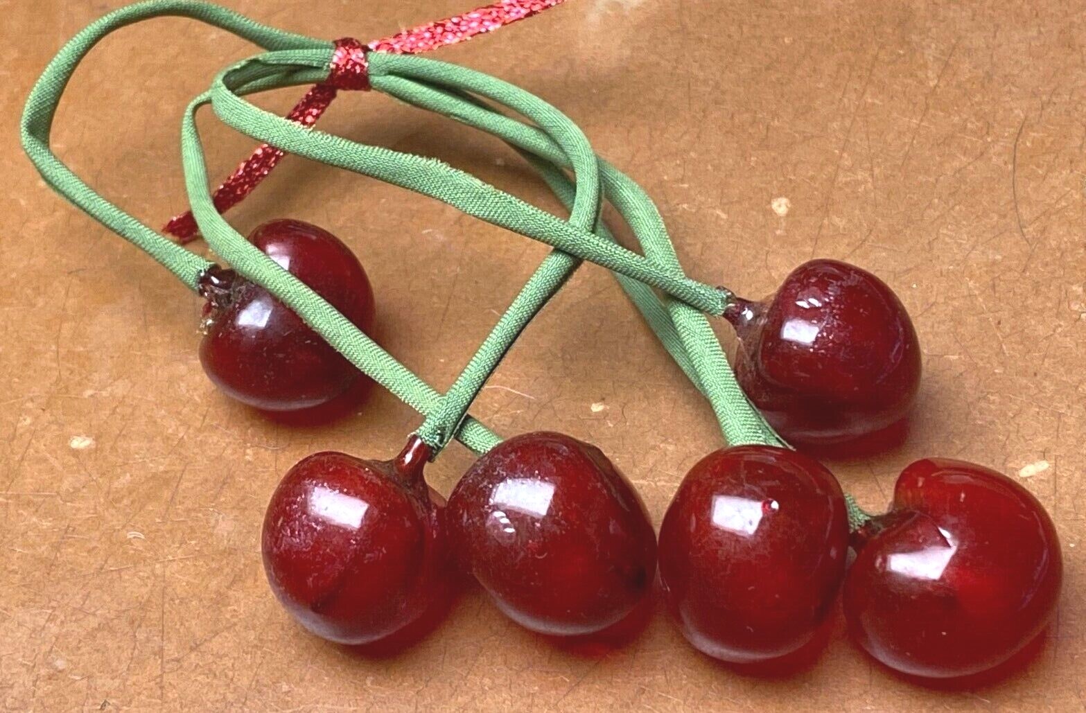 vintage cherries 1940s celluloid red 1 bundle Germany