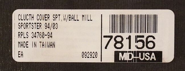 Chrome Domed Primary Clutch Derby Cover For 94-03 Sportster 34760-94 78156