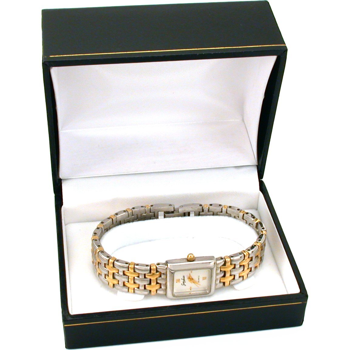 6 Black Leatherette Watch Bracelet Boxes Jewelry Gift