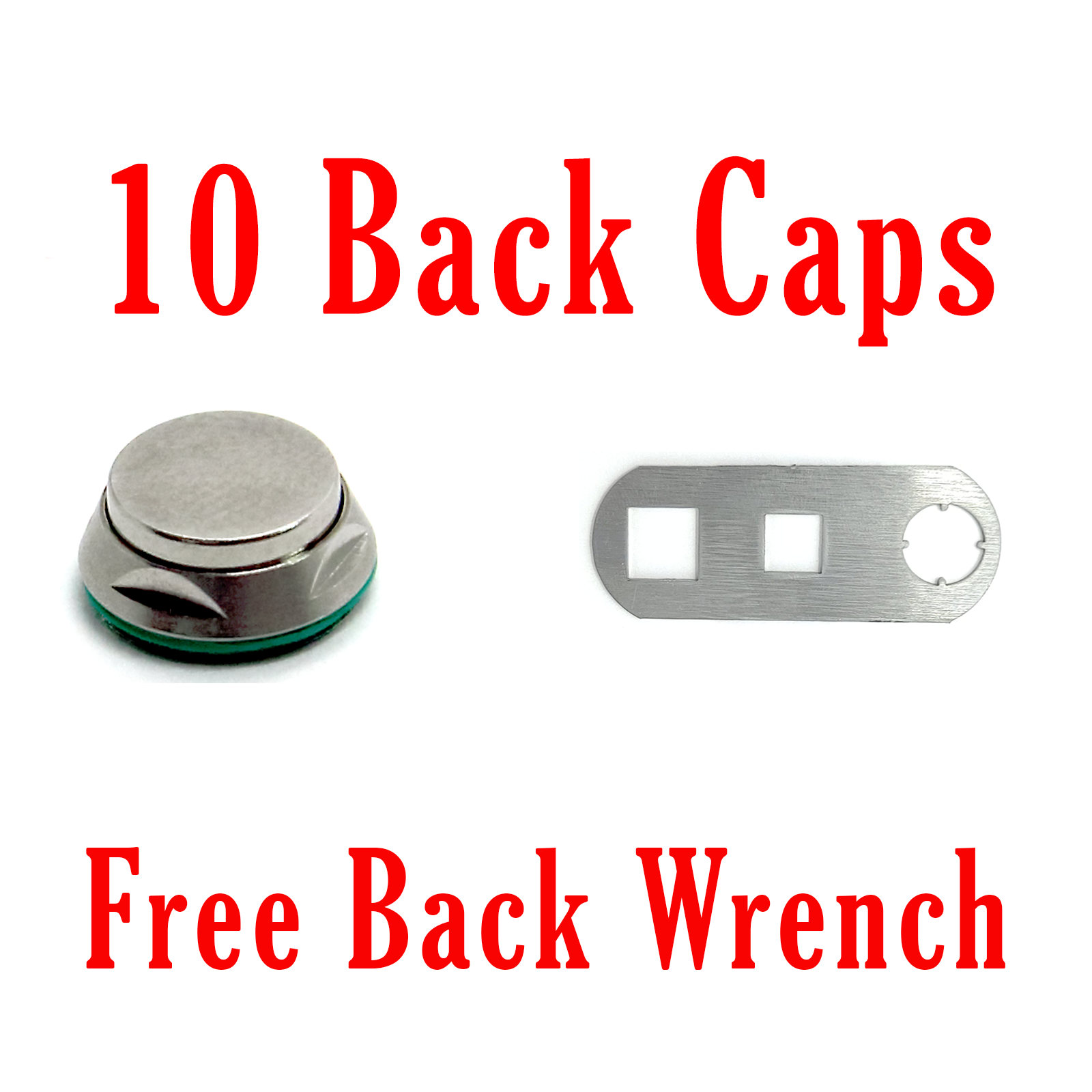 10 New Star Dental 430 SWL Push Button Back Caps W/ FREE Back Cap Wrench