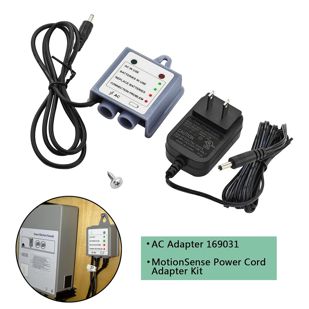 169031 AC Power Cord Adapter Kit Fits For MotionSense Kitchen Faucets