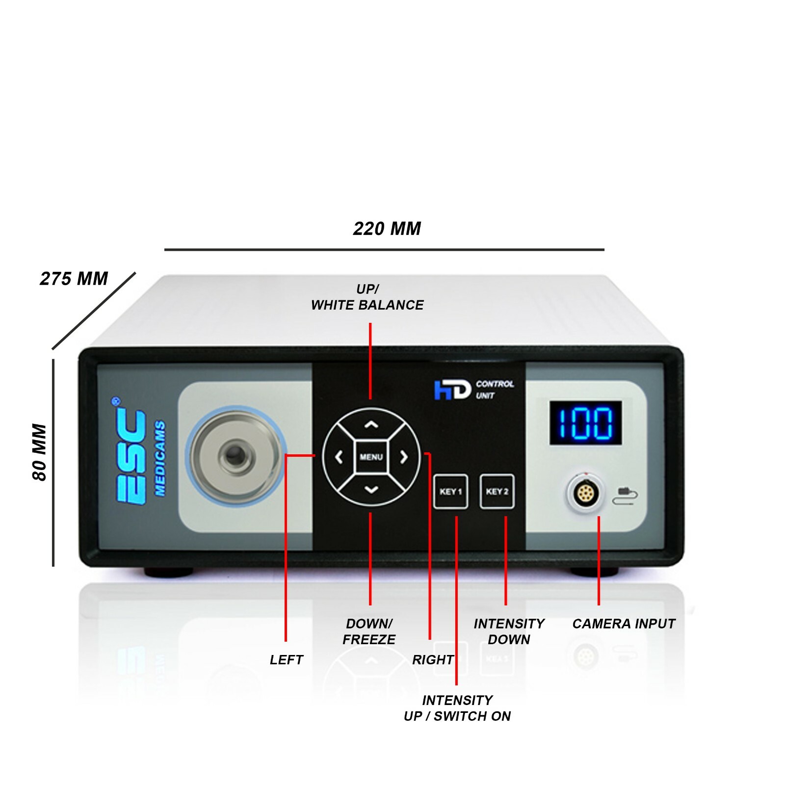 Endoscopy Camera & Cold LED Light Source HD USB ENT Medical Endoscope with fiber