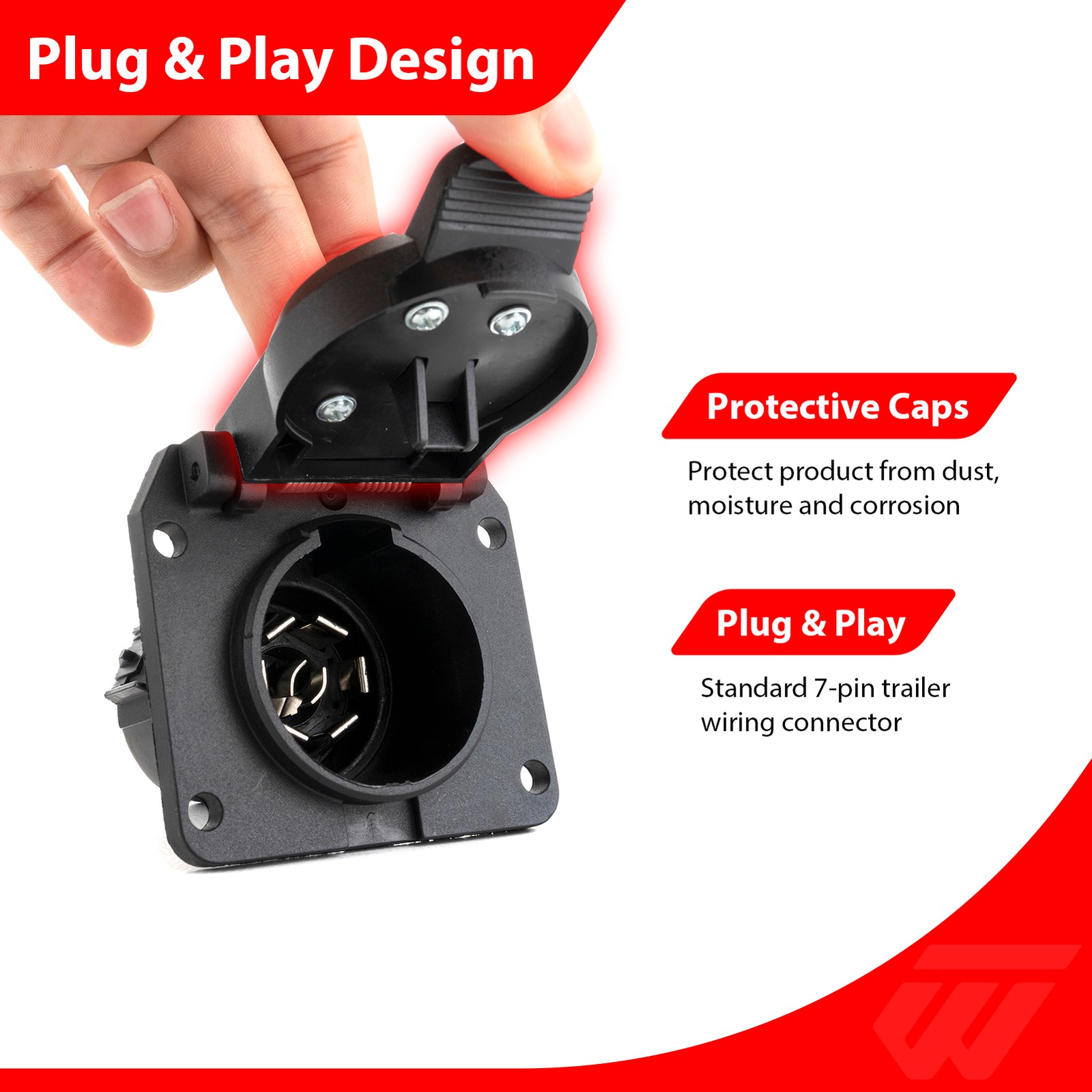 Trailer Tow Wiring Harness RV Blade 7Pin For Ford F250 F350 Super Duty 2020-2025