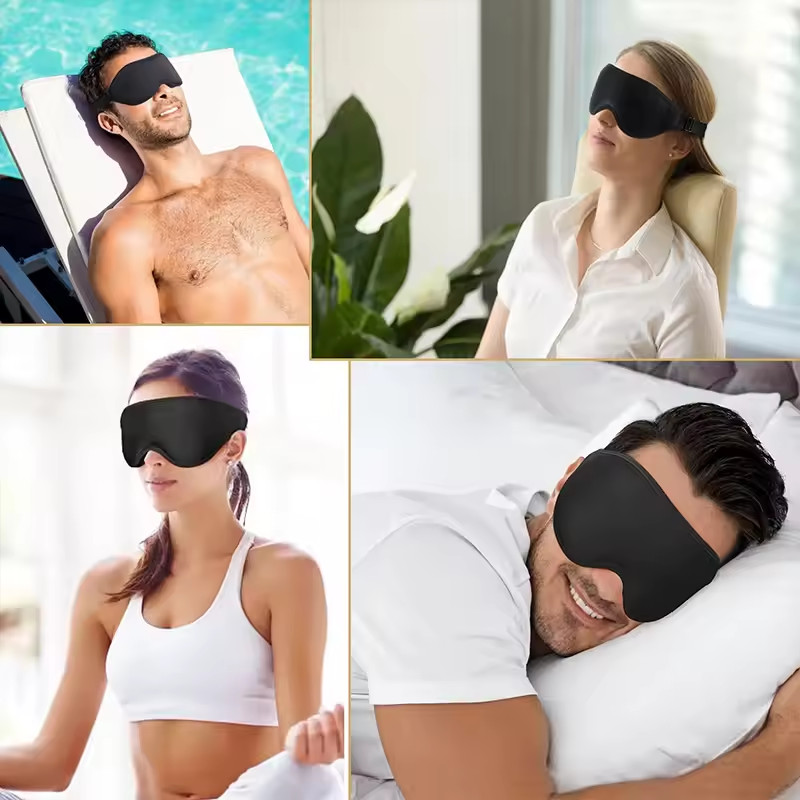3D Travel Eye Mask Sleeping Soft Breathable Padded Shade Cover Relax Blindfold