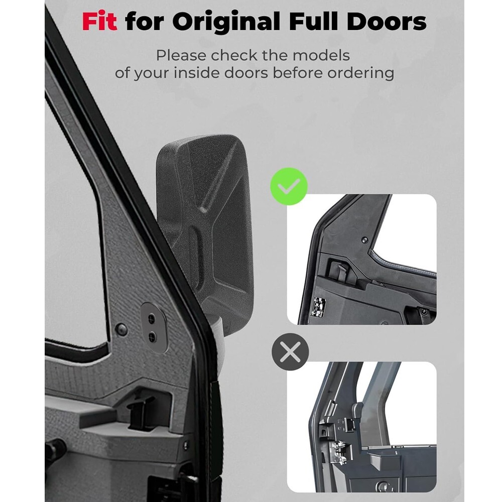 Side View Mirrors #2889241 for Polaris Ranger XP 1000 /SP 570 /Commercial PRO XD