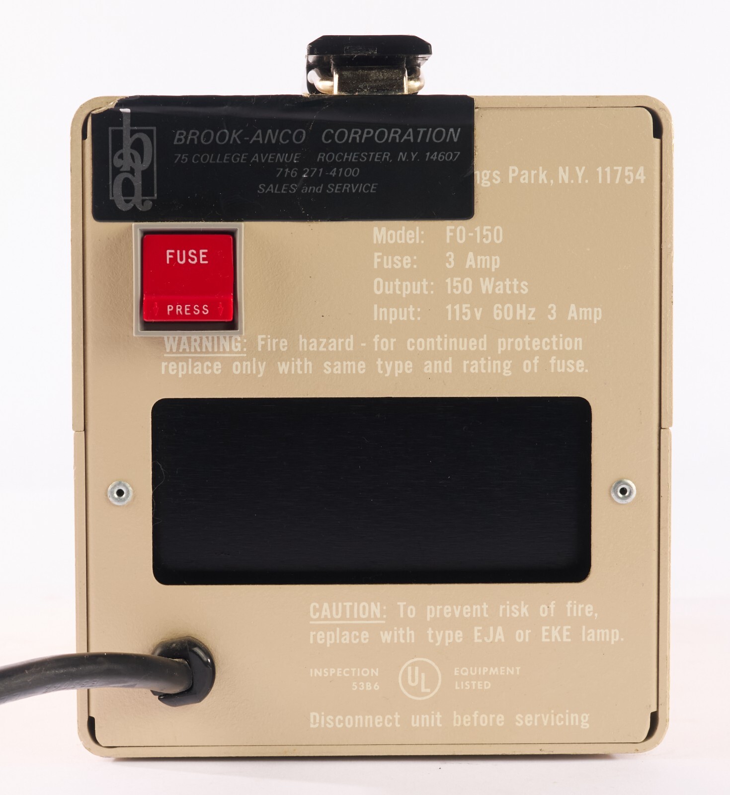 Brook-Anco FO-150 Lumina-I Fiber Optic Light Source