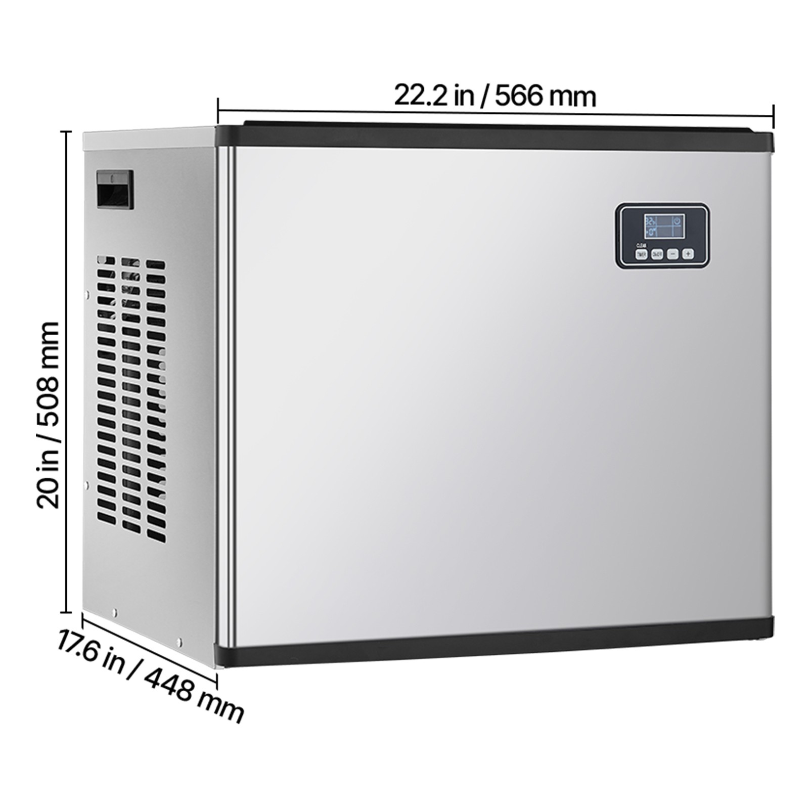 Commercial Ice Maker Machine - Head 360 lbs/Day Self-Cleaning Ice Machine