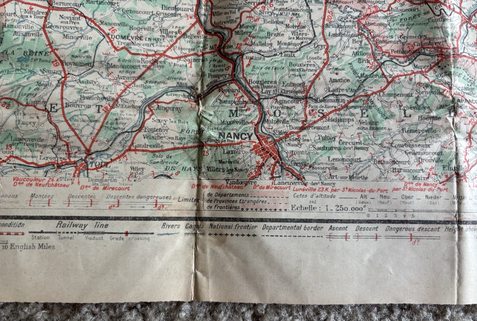 WW1 US Military Rare Bring Back French Map