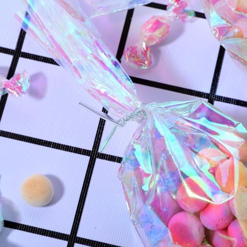 100-Piece 4-Inch Clear Metal Twist Ties for Cable and Cord