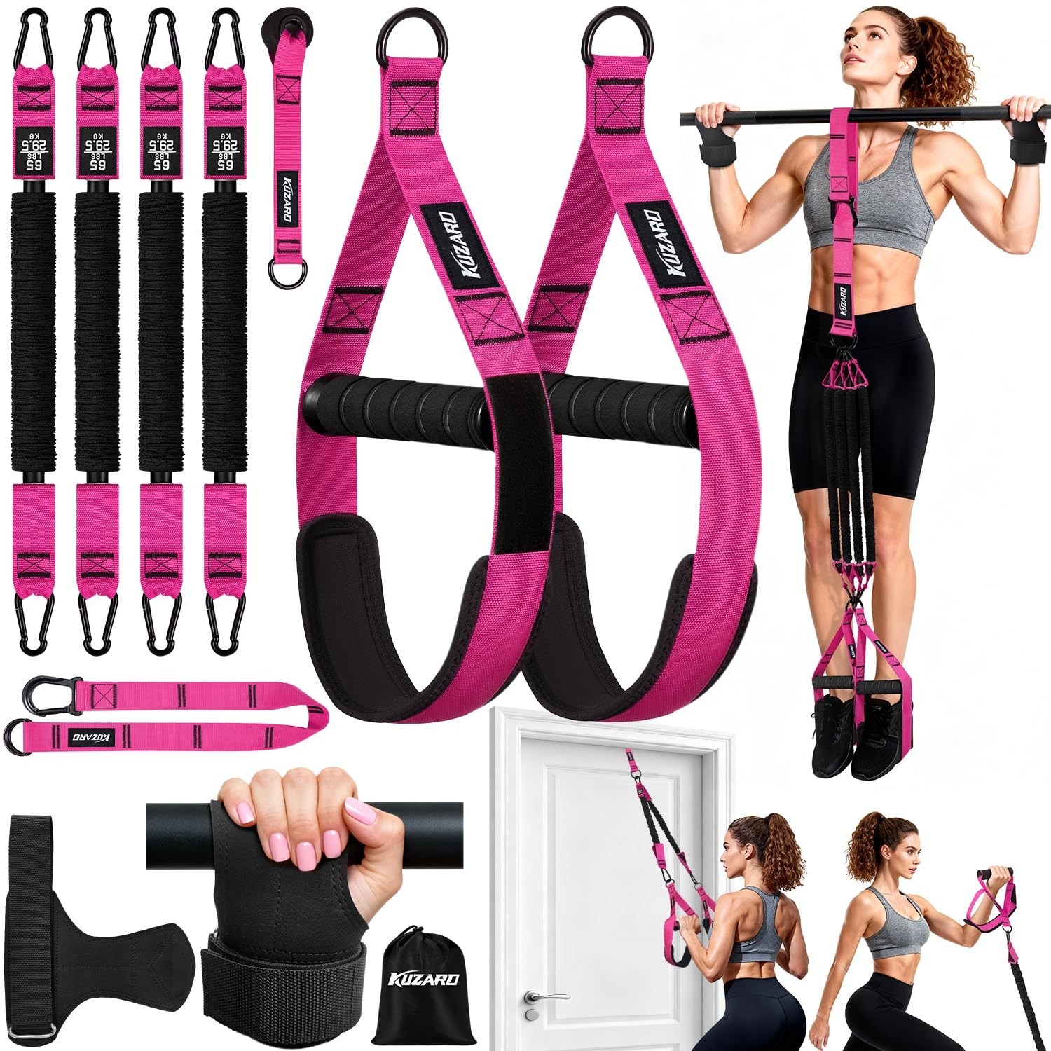 Pull Up Assistance Bands for Women, Heavy Duty Resistance Bands with Handles,...