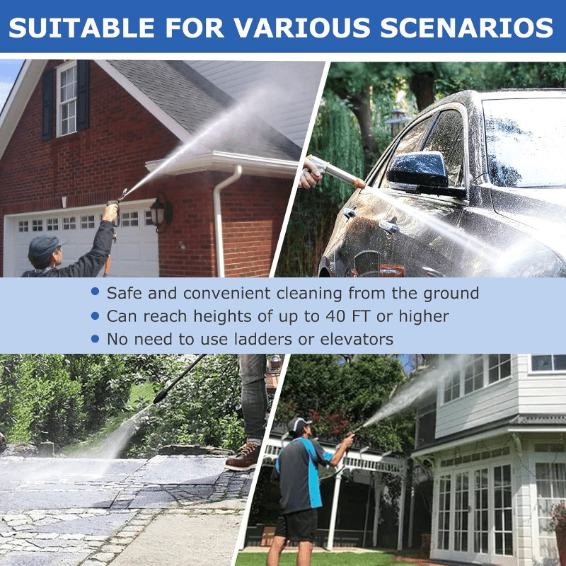 Pressure Washer Adjustable Long Range Downstream Injection Nozzle Kit 4-4.5 GPM