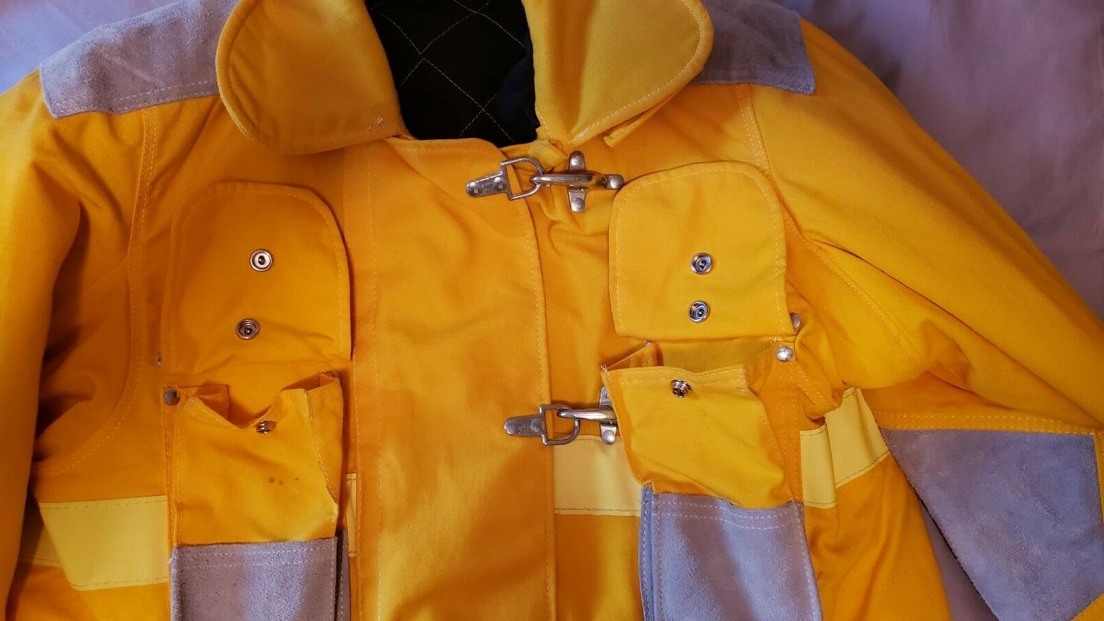 JANESVILLE LION Firefighter Bunker Turnout Coat Nomex, Gore-Tex, Lots of Leather