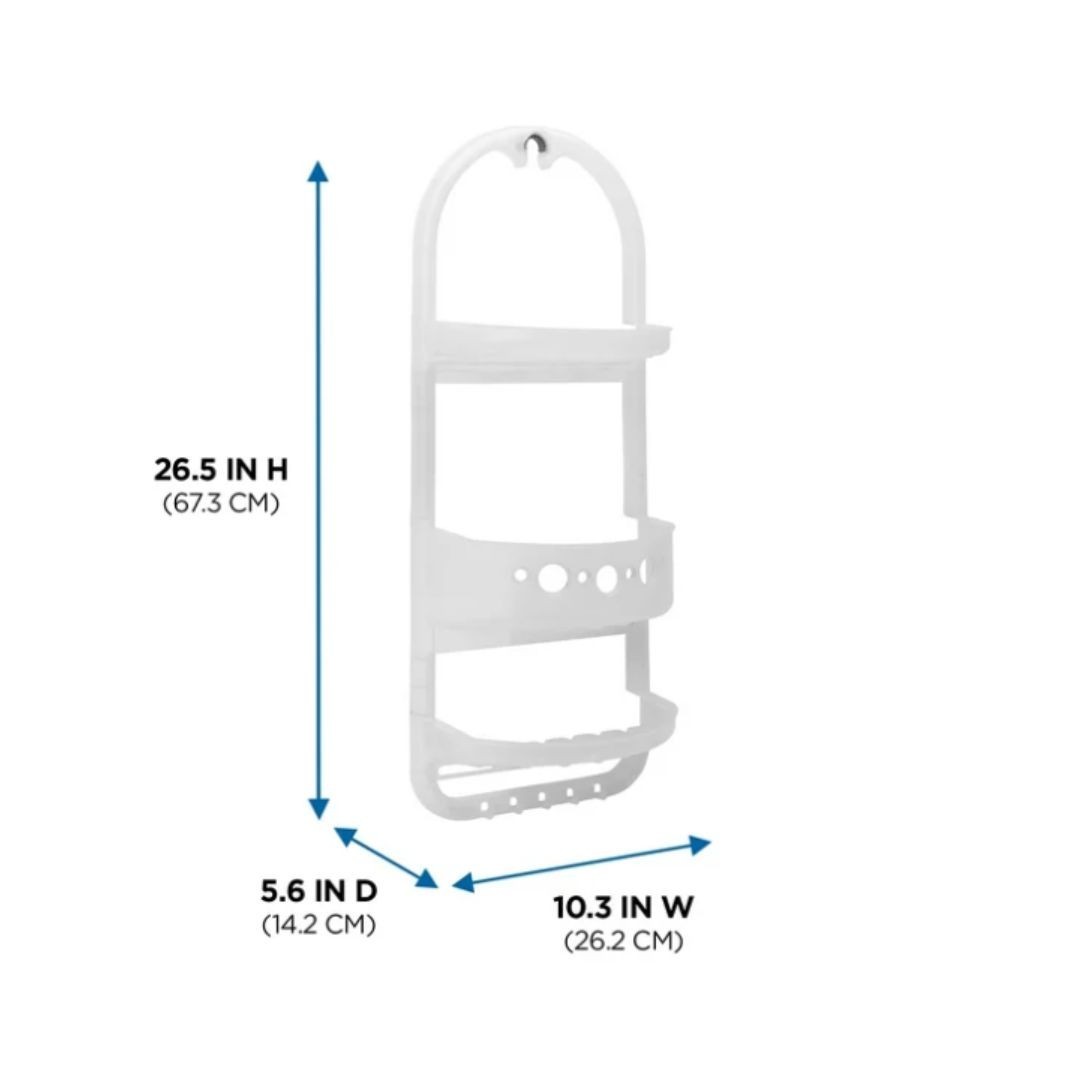 Mainstays Large Over the Shower Caddy with Shelves and Deep Basket, Heavy Duty