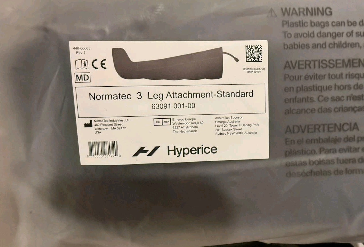 Hyperice Normatec Elite Short Size Cordless Recovery System New In Box Athletics