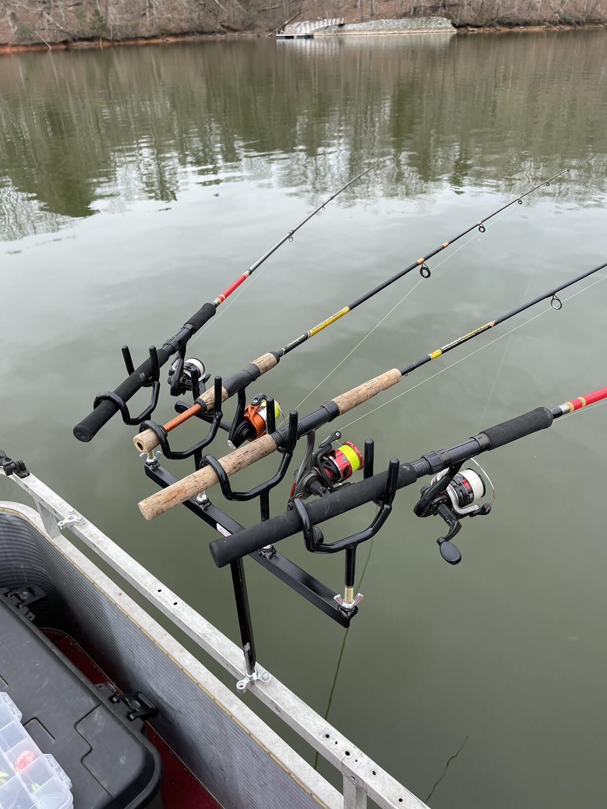 4 Fishing Rod Holder Spider Crappie Rig Drifting T-bar. Free Shipping.